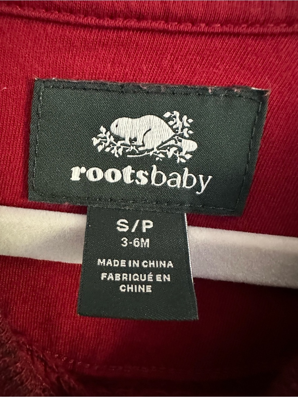 Size 3-6M Roots Baby Organic Cotton Burgundy Asymmetrical Zip Romper One Piece - Picture 6 of 7
